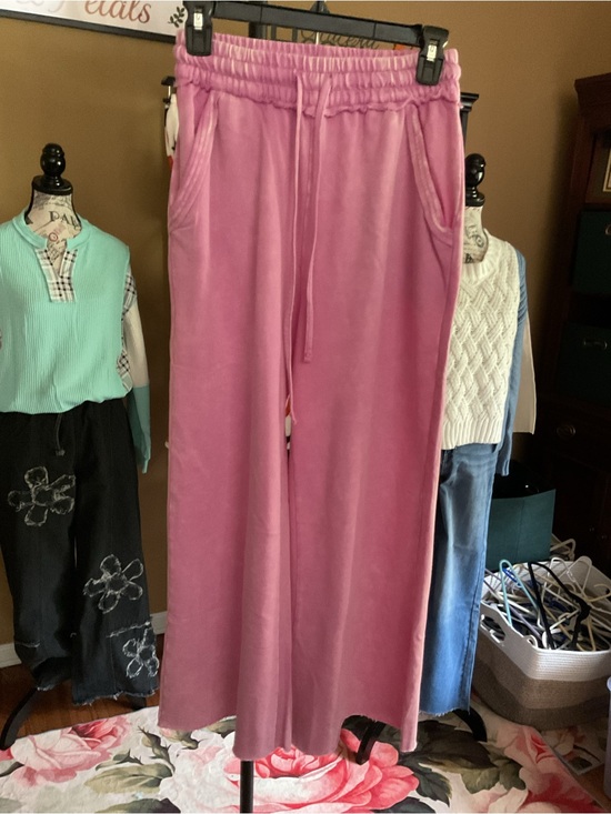 Zenana Pants - EXPOSED-SEAM FLARE HEM PANTS WITH POCKETS